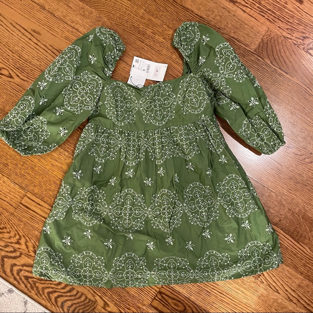 Zara eyelet mini dress size M